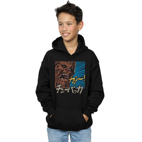 Star Wars Pojkar Chewbacca Roar Pop Art Hoodie 7-8 År Svart Black 7-8 Years