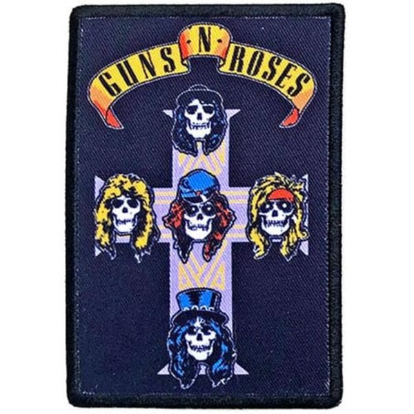 Guns N Roses Nightrain Cross Iron On Patch One Size Marinblå/Y Navy Blue/Yellow One Size