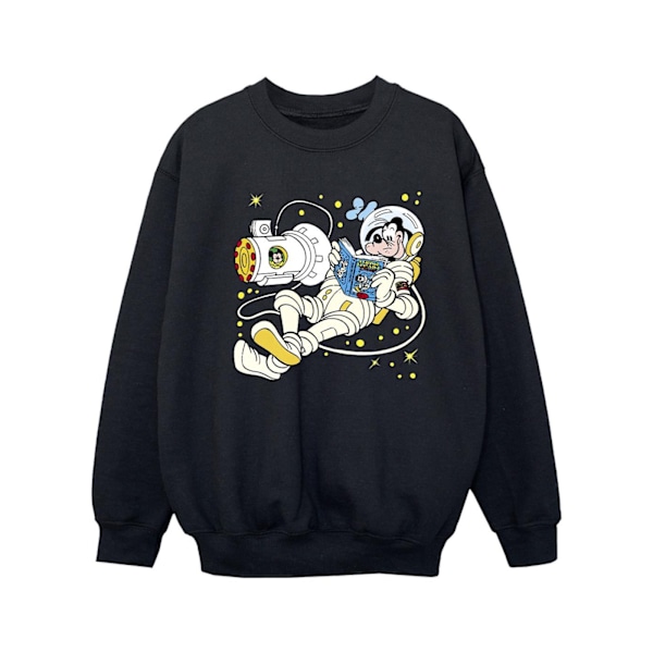 Disney Girls Goofy Läser I Rymden Sweatshirt 9-11 År Svart Black 9-11 Years