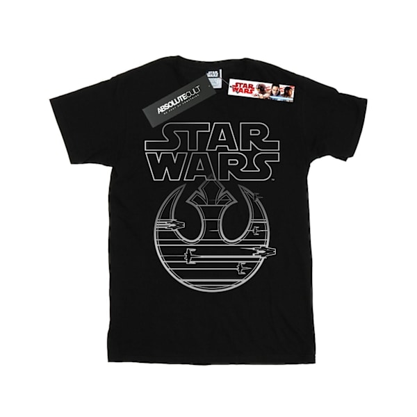 Star Wars Dam/Damer The Last Jedi Resistance Logo Metallic Black L