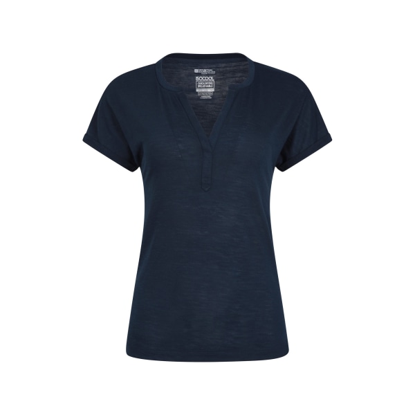 Mountain Warehouse Dam/Damer Skye Slub Snabbtorkande T-shirt 12 Navy 12 UK