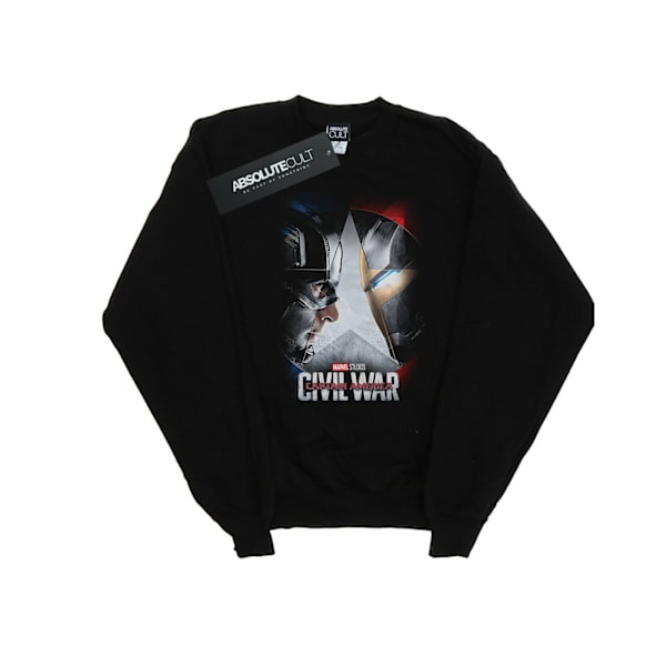 Marvel Studios Boys Captain America Civil War Poster Sweatshirt Black 7-8 Years