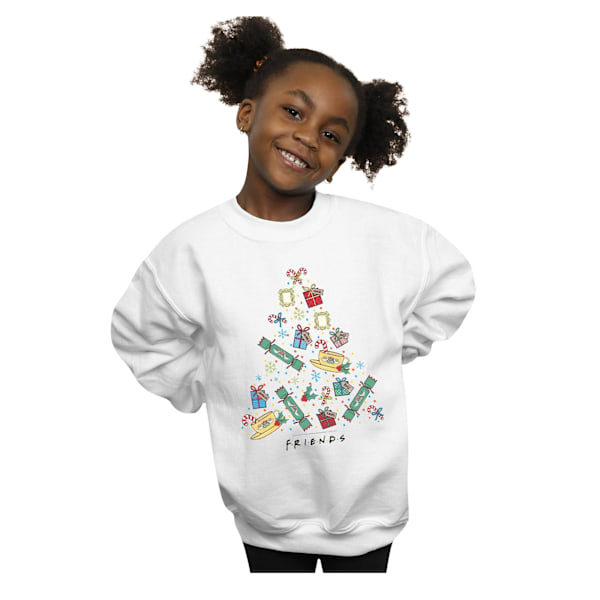 Friends Girls Julgran Sweatshirt 12-13 År Vit White 12-13 Years