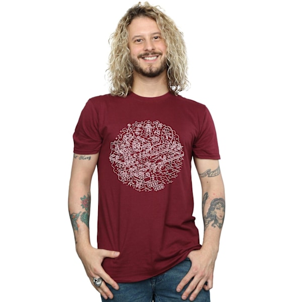 Star Wars Jul Dödsstjärnan T-shirt XXL Bordeaux Burgundy XXL