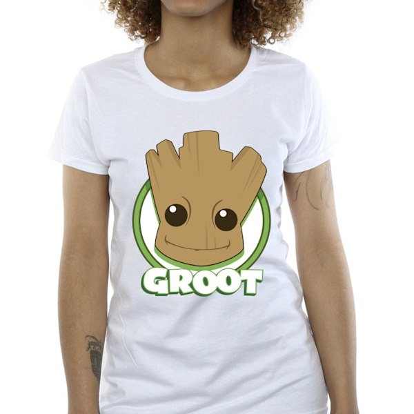 Guardians Of The Galaxy Dam/Damer Groot Badge Bomull T-Shir White L