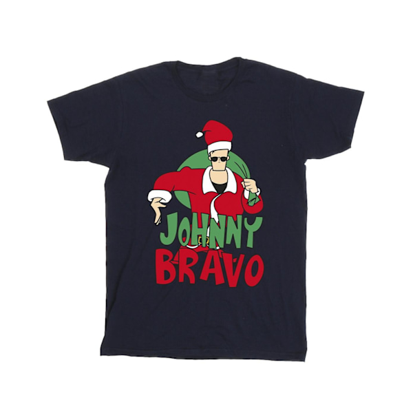 Johnny Bravo herr Johnny Christmas T-shirt 4XL marinblå Navy Blue 4XL