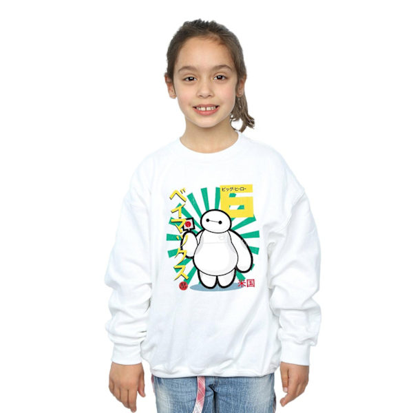 Big Hero 6 Pojkar Baymax Lollipop Sweatshirt 7-8 År Vit White 7-8 Years