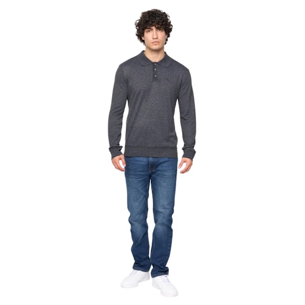 Bewley & Ritch Herr Ashland Polo Sweatshirt M Svartmelerad Black Marl M