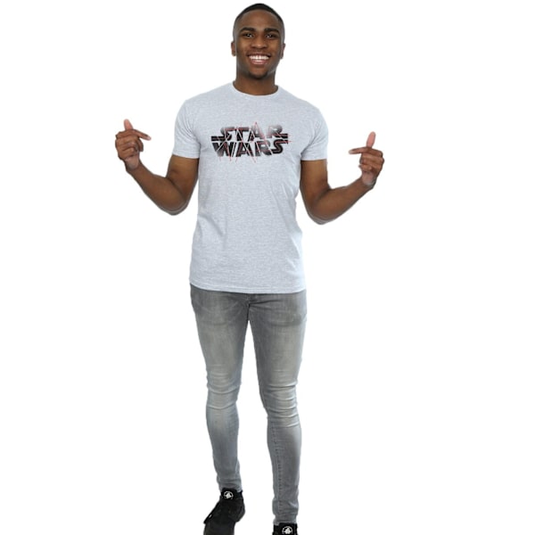 Star Wars The Last Jedi Spray Logo T-shirt M Sports Grey för män Sports Grey M