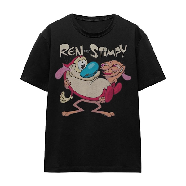 Ren & Stimpy Unisex Vuxen Two Of A Kind T-Shirt L Svart Black L