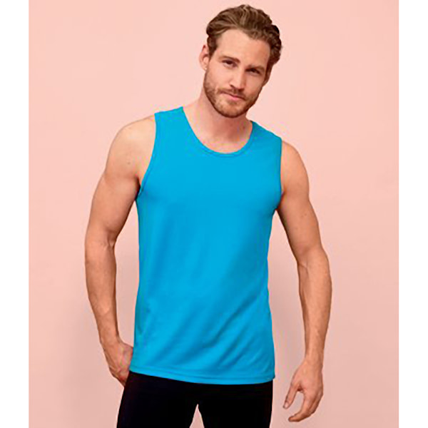 SOLS Performance Tank Top för män XL Aqua Aqua XL