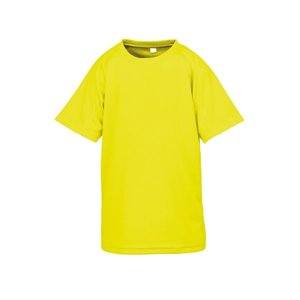 Spiro Chidlrens/Kids Impact Performance Aircool T-shirt 7-8 år Flo Yellow 7-8 Years