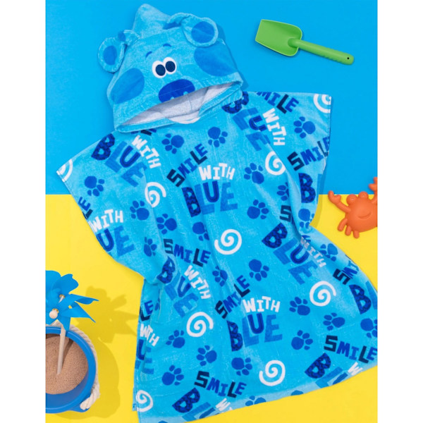 Blue´s Clues & You! Barn/Barn Repeat Print Huva Handduk På Blue One Size