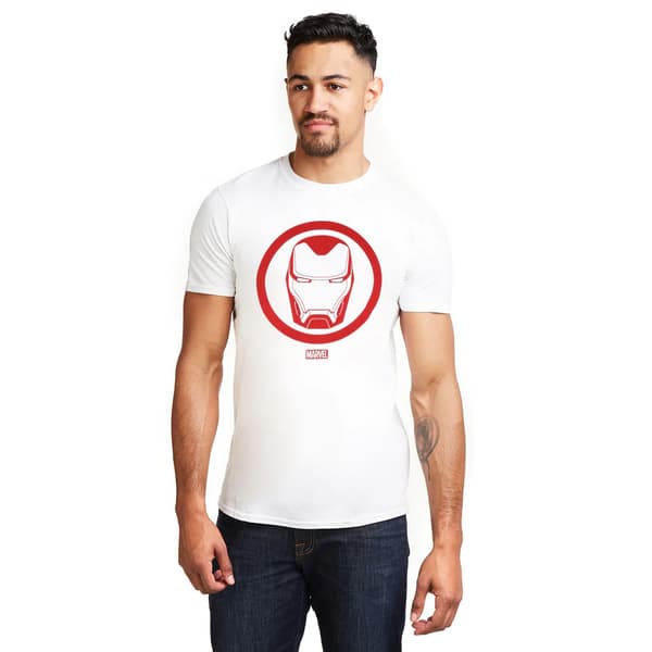 Iron Man Herr Emblem T-Shirt S Vit White S