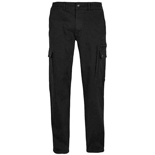 SOLS Herr Docker Stretch Cargo Byxor 38R Svart Black 38R