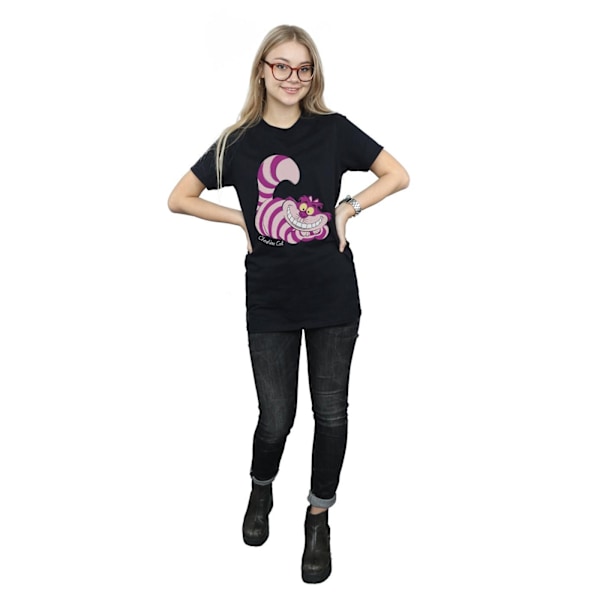 Alice i Underlandet Dam/Dam Cheshire Cat Boyfriend T-Shir Black XL