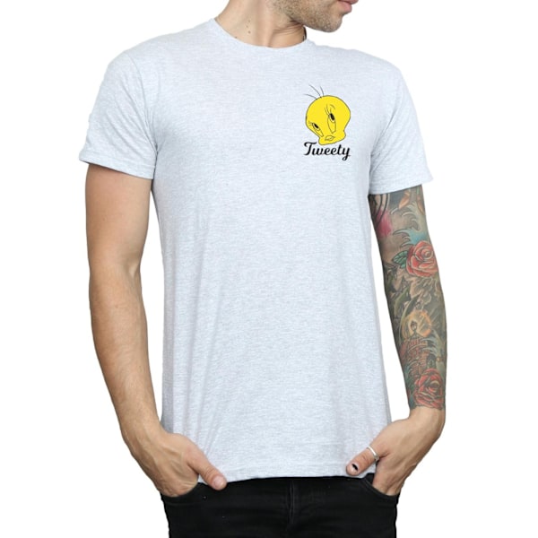 Looney Tunes Tweety Pie Head T-shirt L Sports Grey för män Sports Grey L