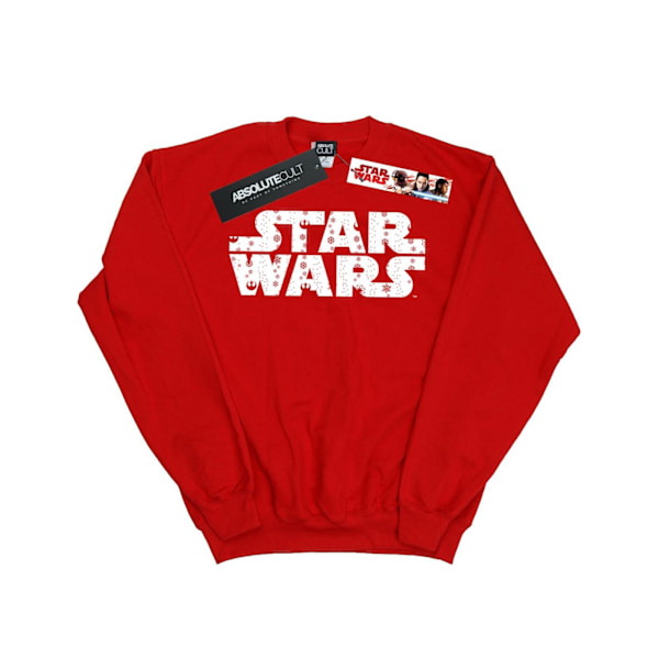 Star Wars Jultröja med logotyp för flickor, 7-8 år, röd Red 7-8 Years