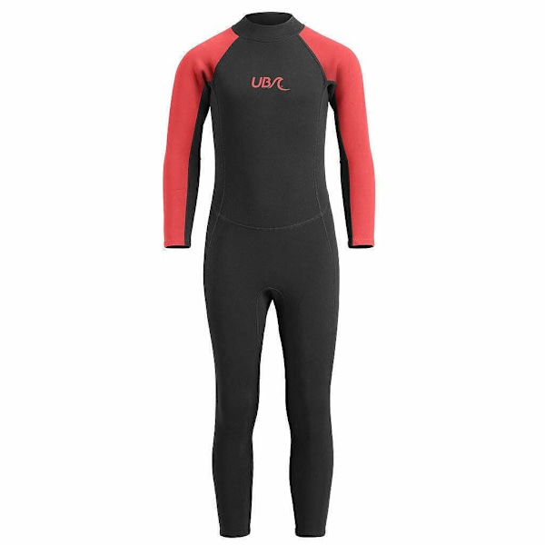 Urban Beach Barn/Barn Sharptooth långärmad våtdräkt 5-6 Black/Red 5-6 Years