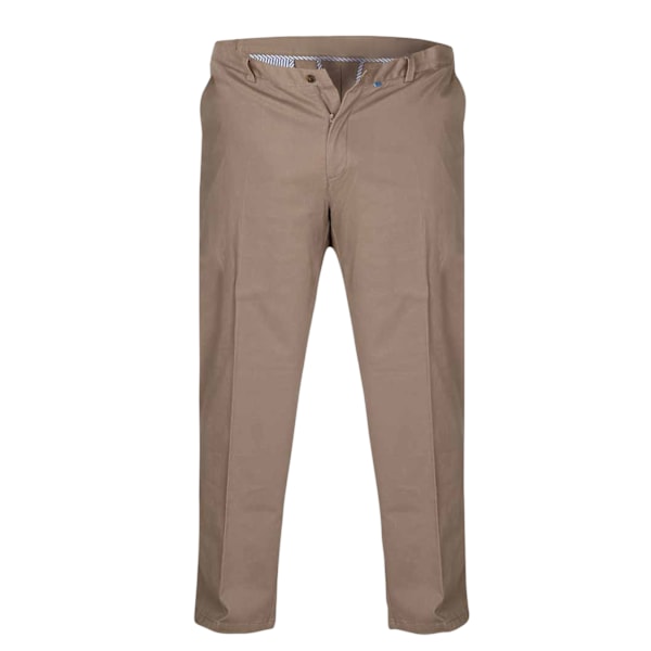 Duke Herr D555 Bruno Stretch Chino Kingsize Byxor 42R Sten Stone 42R