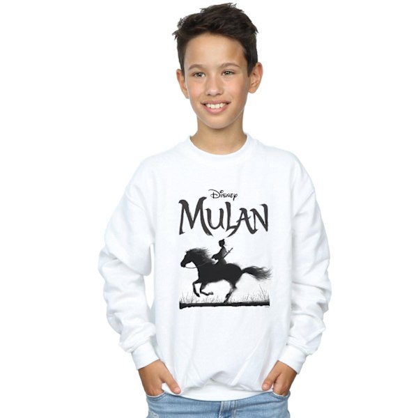 Disney Boys Mulan Movie Mono Horse Sweatshirt 3-4 år Vit White 3-4 Years