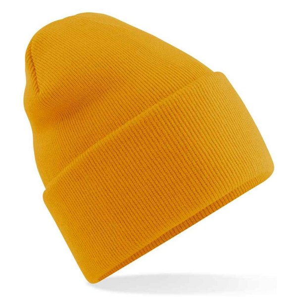 Beechfield Unisex Vuxen Original Recycled Deep Cuffed Beanie On Mustard One Size