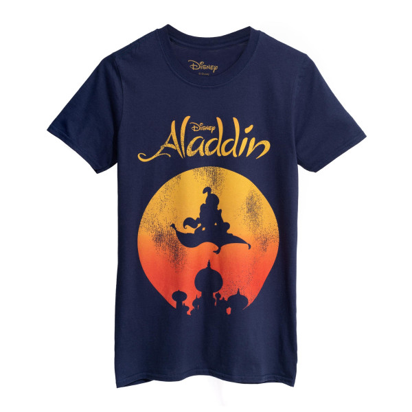 Aladdin Mens Magic Carpet Kortärmad T-shirt 3XL Blå Blue 3XL