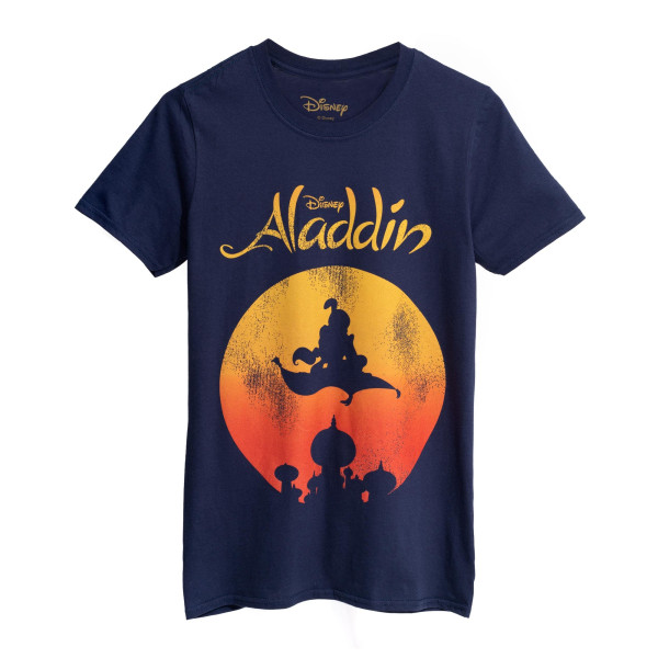 Aladdin Mens Magic Carpet Kortärmad T-shirt L Blå Blue L