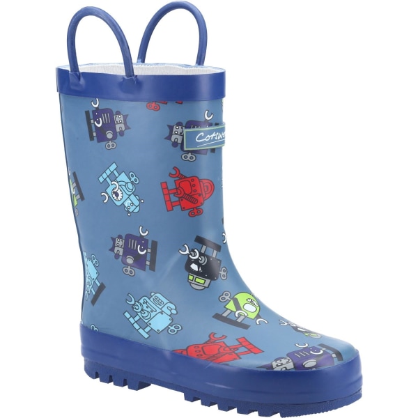 Cotswold Childrens/Kids Puddle Robot Wellington Boots 5 UK Blue Blue 5 UK