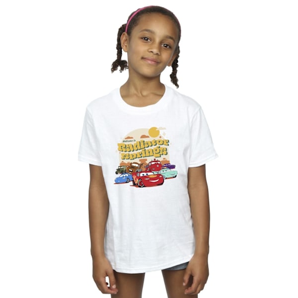 Disney Girls Cars Radiator Springs Group Bomull T-shirt 5-6 år White 5-6 Years