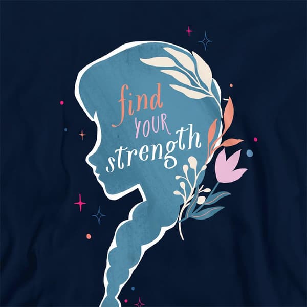 Frozen Barn/Barn Find Your Strength Anna Pullover Hoodie 1 Navy 12-13 Years
