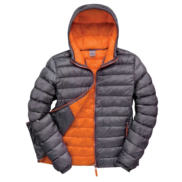 Result Urban Mens Snow Bird Padded Jacket S Grå/Orange Grey/Orange S