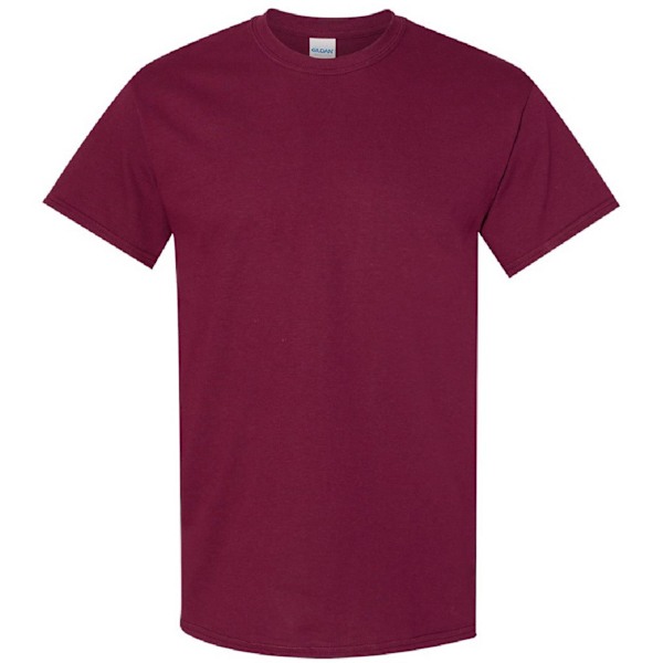 Gildan Mens Heavy Cotton Short-Sleeved T-Shirt M Maroon Maroon M