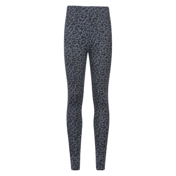 Mountain Warehouse Dam/Dam Talus Leopardtryck Termiska Leggings Grey 10 UK