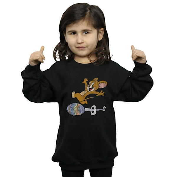 Tom And Jerry Girls Egg Run Sweatshirt 9-11 år Svart Black 9-11 Years