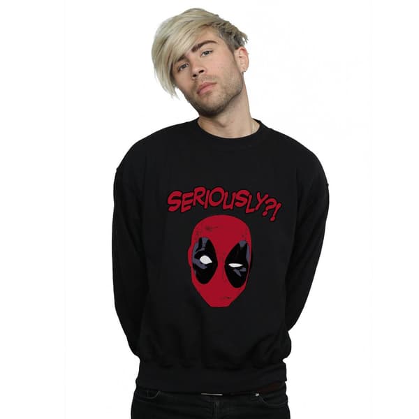 Marvel Deadpool Seriously Sweatshirt 3XL Svart Black 3XL