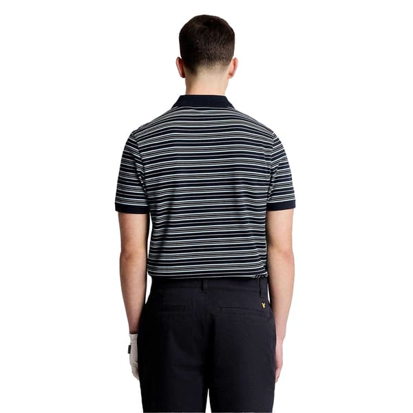 Lyle & Scott Herrrand Stripe Golf Pikétröja M Marinblå/Blå Navy/Blue M