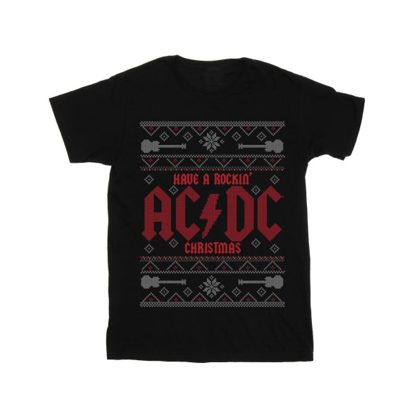 ACDC Män har en Rockin jul T-shirt L Svart Black L