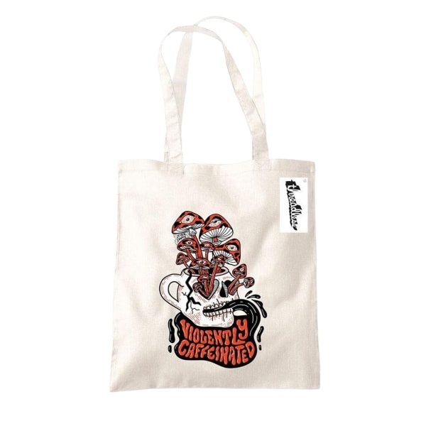 Letter Shoppe Violently Caffeinated Tote Bag One Size Natural/B Natural/Black/Orange One Size