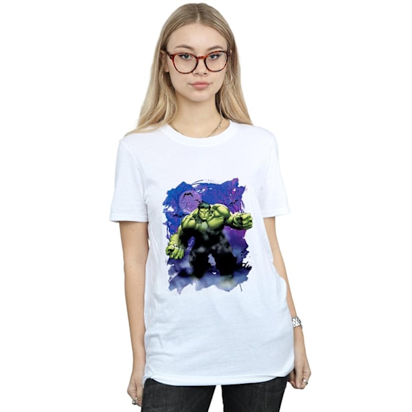 Marvel Dam/Damer Hulk Halloween Spökig Skog Bomull Pojkvän White L