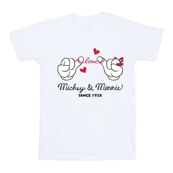 Disney herr Mickey Mouse Love Hands T-shirt 3XL vit White 3XL