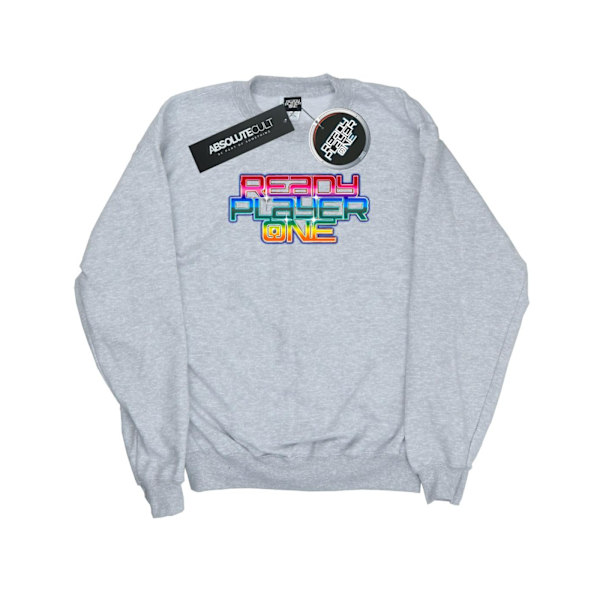 Ready Player One Dam/Kvinnor Regnbågslogga Sweatshirt XL Heather Heather Grey XL