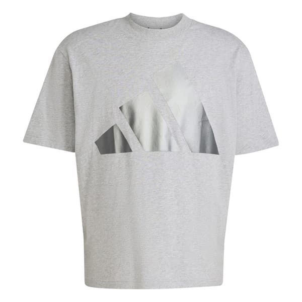 Adidas Herr Logotyp Bomull Regular T-Shirt S Gråmelerad Grey Heather S