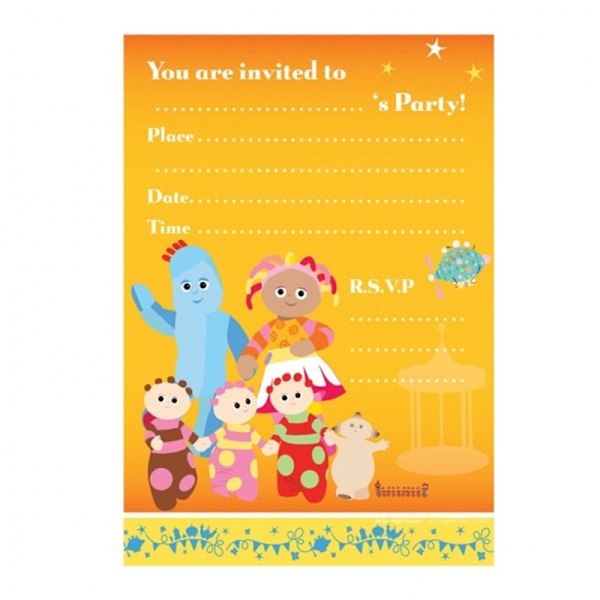 In the Night Garden Party Invitations One Size Orange Orange One Size