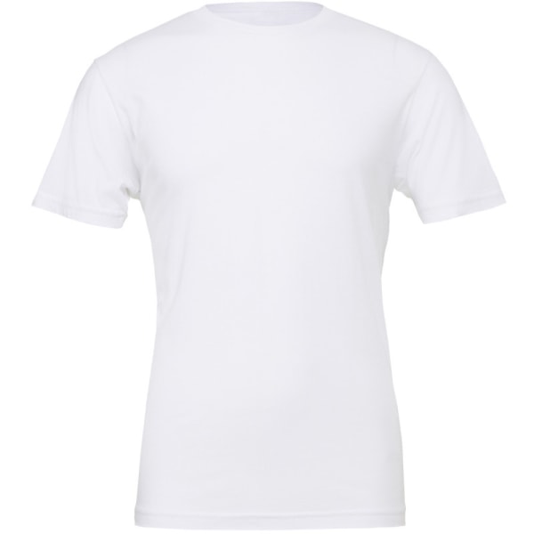 Canvas unisex jersey T-shirt med rund hals / kortärmad herr T-Sh White S