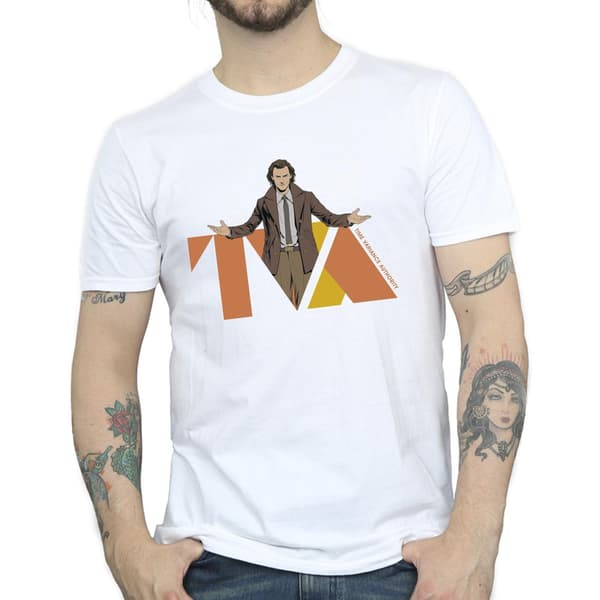 Marvel Herr Loki TVA Pose T-Shirt L Vit White L