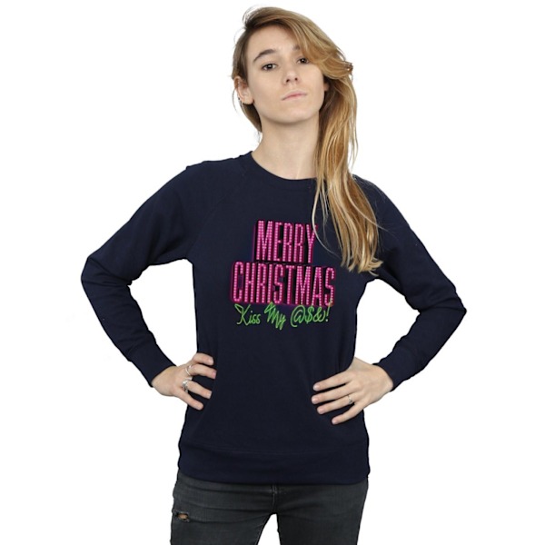 National Lampoon's Christmas Vacation Dam/Damer Kiss My Ass Navy Blue XL