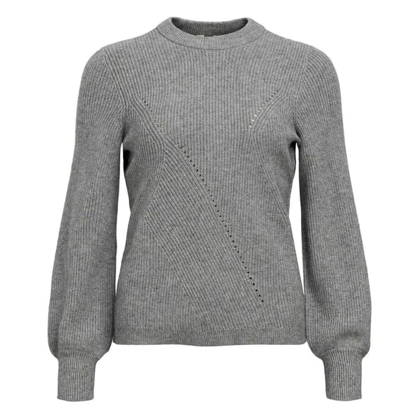 Object Dam/Dam Rundhalsad Normal Tröja 8 UK Mellangrå Medium Grey 8 UK