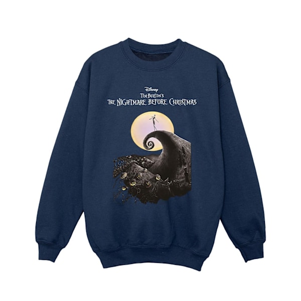 The Nightmare Before Christmas Flickor Månaffisch Sweatshirt 9-1 Navy Blue 9-11 Years