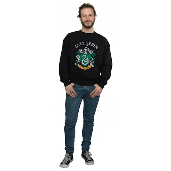 Harry Potter Herr Slytherin Crest Sweatshirt L Svart Black L